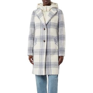 comma - Outdoor-Mantel - Halflange Jas - Ruitpatroon