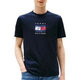 Tommy Hilfiger - LINEAR FLAG GRAPHIC - T-shirt - Desert sky - Regular fit - Katoen