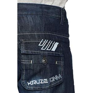 Enzo Rechte jeans voor heren, Blauw (Donker Stonewash Blauw), 34W / 30L