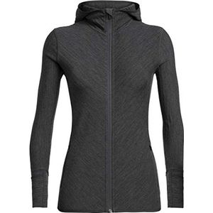 Icebreaker Dames Dames Descender Lange Mouwen Zip Hood Sneeuw-skikleding