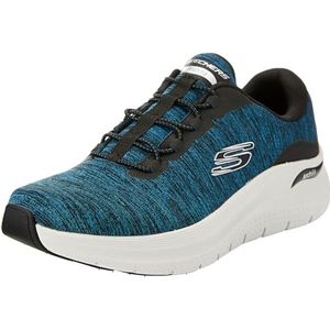 Skechers Heren Arch FIT 2.0 UPPERHAND Slip-On, Teal Mesh/Synthetisch/Zwarte Trim, 5.5 UK, Teal Mesh Synthetische Zwarte Trim, 39 EU