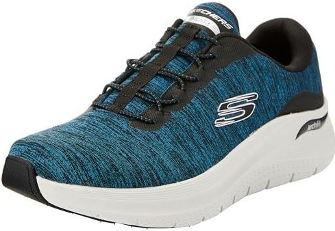 Skechers Heren Arch FIT 2.0 UPPERHAND Slip-On, Teal Mesh/Synthetisch/Zwarte Trim, 5.5 UK, Teal Mesh Synthetische Zwarte Trim, 39 EU