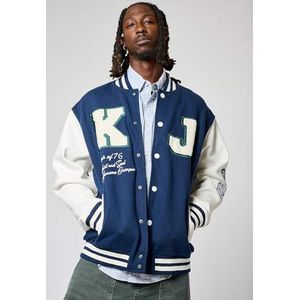 Kaporal, Heren sweatshirt, comfortabele pasvorm, lange mouwen, teddykraag, Keddy model, marineblauw, maat 2XL, Marine., XXL