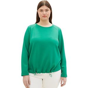 TOM TAILOR Dames Sweatshirt 1035932, 31032 - Vivid Leaf Green, 46 Grote maten