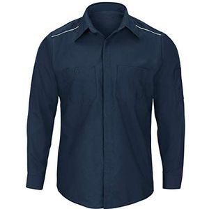 Red Kap Men's Big & Tall Sleeve Pro Airflow Work Shirt, Navy, XL (Long)