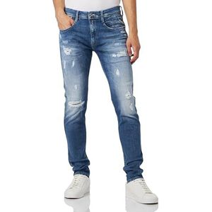 Replay Heren Slim fit Jeans Bronny Aged Collection, 009, medium blue., 31W / 30L