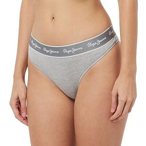 Pepe Jeans Pepe Thong slipje voor dames, Grijs (Grijs Marl), XL