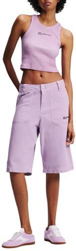 KARL LAGERFELD - Jeans - Lavendel/Zwart - Regular Fit - Knielengte