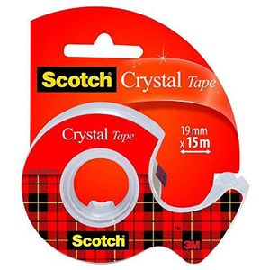 Scotch 6-1915D handafroller inclusief 1 rol Crystal tape, 19 mm x 15 m, zeer transparant