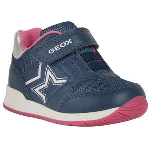 Geox B Rishon Girl A Sneakers voor meisjes, Lt Navy Fuchsia, 22 EU