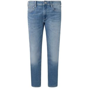 Pepe Jeans Tapered Jeans voor heren, Blauw (Denim-mi5), 34W / 32L