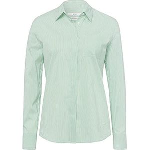 BRAX Victoria Dameshemd, blouse met 3/4 mouwen, stretchblouse, groen, 46