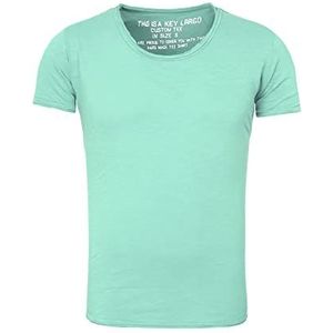 Key Largo Bread New Round T-shirt voor heren, Turquoise (1213), S