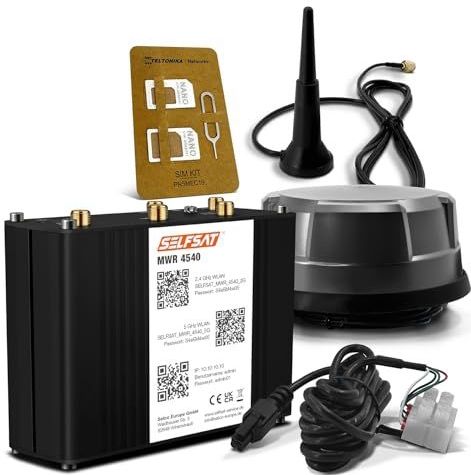 SELFSAT - MWR 4540 - WLAN-router - Zwart - Tot 300 Mbps - Inclusief Panorama Antenne