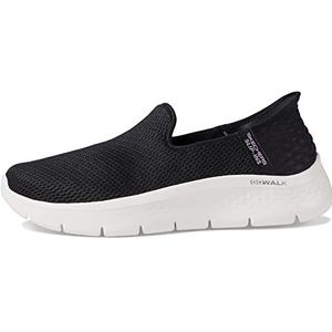 Skechers Go Walk Flex Slip-Ins-Relish Sneakers voor dames, zwart/wit, 43 EU, zwart, wit, 43 EU Breed