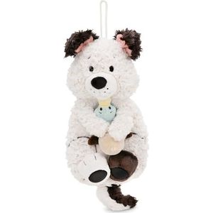 NICI 62167 Warmwaterkruik met hond en eend, 350 ml, 30 cm, wit, behaaglijk warmtedier vanaf 10 maanden, pluchen dier, warmwaterkruik voor kinderen en volwassenen