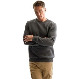 DeFacto Heren Bequeme Sweatshirt Herren Pullover, Antraciet, M