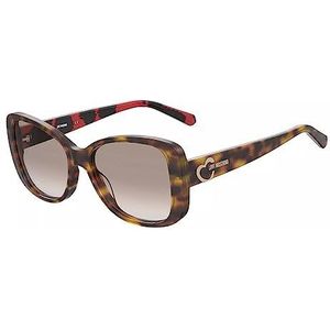 MOSCHINO LOVE MOL054/S bril, Havana Rood Zwart Patroon >, 56 voor dames, Havana rood zwart patroon