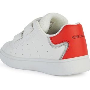 Geox Baby B Eclyper Boy A Sneakers voor jongens, wit-rood., 23 EU