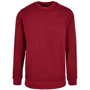 Build Your Brand - Basic Crewneck Sweater - Burgundy - Ronde Hals