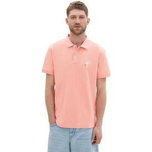 TOM TAILOR Poloshirt voor heren, 12642 Hazy Coral Rose, S