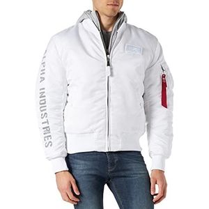 ALPHA INDUSTRIES heren jas, Wit/Reflectief, M