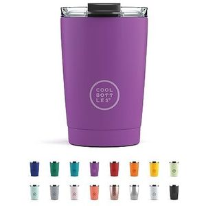 Cool Bottles - Thermosbeker - 330 ml - 5 uur warm, 10 uur koud - BPA Vrij - Vivid Violet