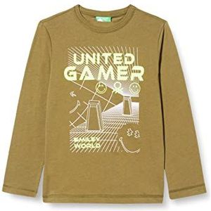 United Colors of Benetton T-shirt voor jongens, Verde Militare 22 y, 120 cm