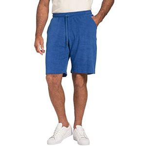 JP 1880 Bermuda, badstof, elastische tailleband, broek, grijs, blauw, maat 3XL voor heren, Grijs Blauw