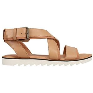 TOMS Sidney Tread platte sandaal voor dames, Warm Beige, 43.5 EU