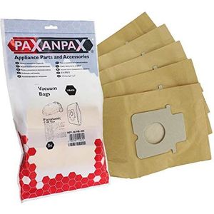 Paxanpax VB450 Compatibele papieren zakken voor Panasonic C20E MCC, MCCG, MCE cilinderserie (5 stuks), papier, bruin