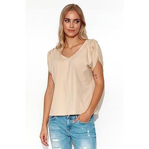 Makadamia, Blouse voor dames M774 zand, maat 40/42, zand, 40/42 NL