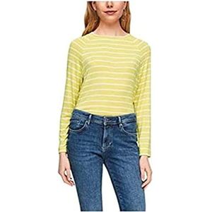 s.Oliver T-shirt voor dames, Yellow Stripes, 36 NL