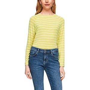 s.Oliver T-shirt voor dames, Yellow Stripes, 42