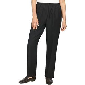 Alfred Dunner Women's Poly Proportioned Short Pant, Black, 10 Petite