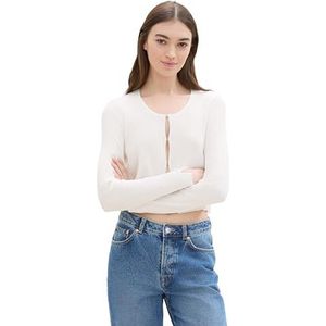 TOM TAILOR Denim Cardigan voor dames, 10332 - Off White, XXL