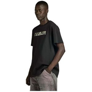 Flight Deck Back Graphic Loose, Zwart (Dk Black D24425-c336-6484), S