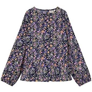 NAME IT Nkfbodila Ls Blouse voor meisjes, Dark Sapphire, 116 cm