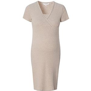 Noppies Dames Tami Nursing Rib Pyjama Dress Ss nachthemd, Taupe Melange - P757, XL-XXL