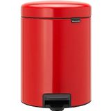 Brabantia NewIcon Prullenbak, Kunststof Binnenemmer, Passion Red, 5 Liter