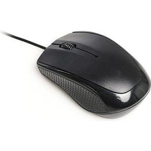 Optische muis, bedraad, 800 dpi, ergonomisch ontwerp, compatibel met meerdere systemen, zwart