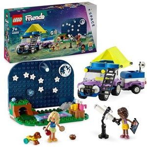 LEGO Friends Astronomisch kampeervoertuig Set met Speelgoed Auto en Telescoop, Cadeau voor Meisjes en Jongens vanaf 7 jaar, met Poppetjes van Nova en Aliya en een Honden Figuur 42603