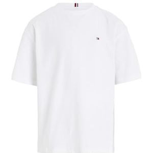 Tommy Hilfiger jongens T - Overhemd Essential Tee S/S, Wit, 7 jaar
