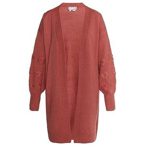 EVERA Lange cardigan voor dames, Oudroze, M/L
