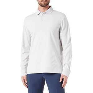 Hackett London Heren GMD Jersey Trim Ls Polo Shirt, Vapour Blauw, S