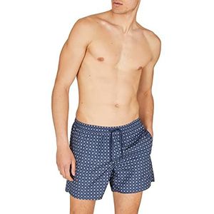 Emporio Armani Swimwear Men's Emporio Armani Micro Pattern Boxer Short Swim Trunks, Navy Micro Patroon, 52, Navy Micro Pattern