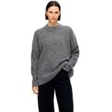 Gebreide Trui - Maline - Mélange - Losse Pasvorm - Lange Mouw