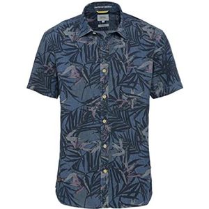 camel active Heren 409233/1S43 hemd, indigo, M, blauw, M
