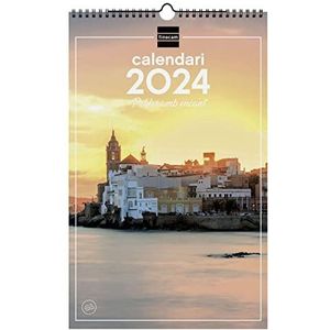 Finocam - Kalender 2024 spiraalwandafbeeldingen om te schrijven januari 2024 - december 2024 (12 maanden) charme dorpen Catalaans