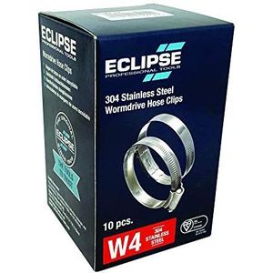 Eclipse Professional Tools ECW4-2 Eclipse W4 304 roestvrijstalen wormaandrijving slangklemmen 40-55mm 10 stuks